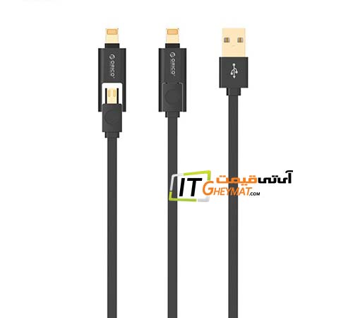 کابل تبدیل USB به microUSB و لایتنینگ اوریکو LTE-1