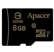 Apacer C10 U1 8GB MicroSDHC Memory Card